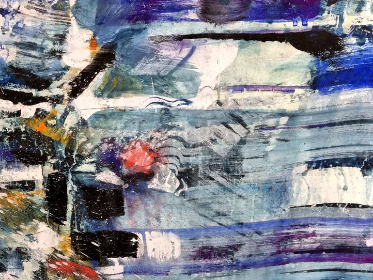 Original Abstract Cities Painting by David Antonides