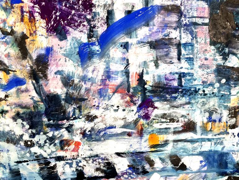 Original Abstract Cities Painting by David Antonides