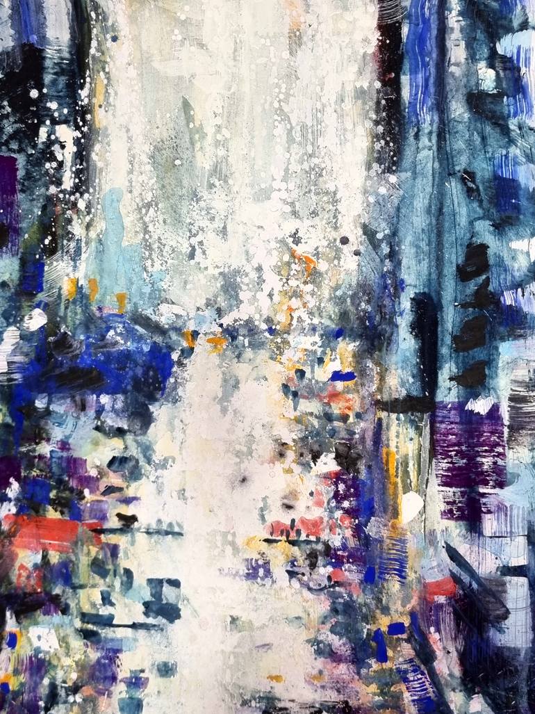 Original Abstract Cities Painting by David Antonides