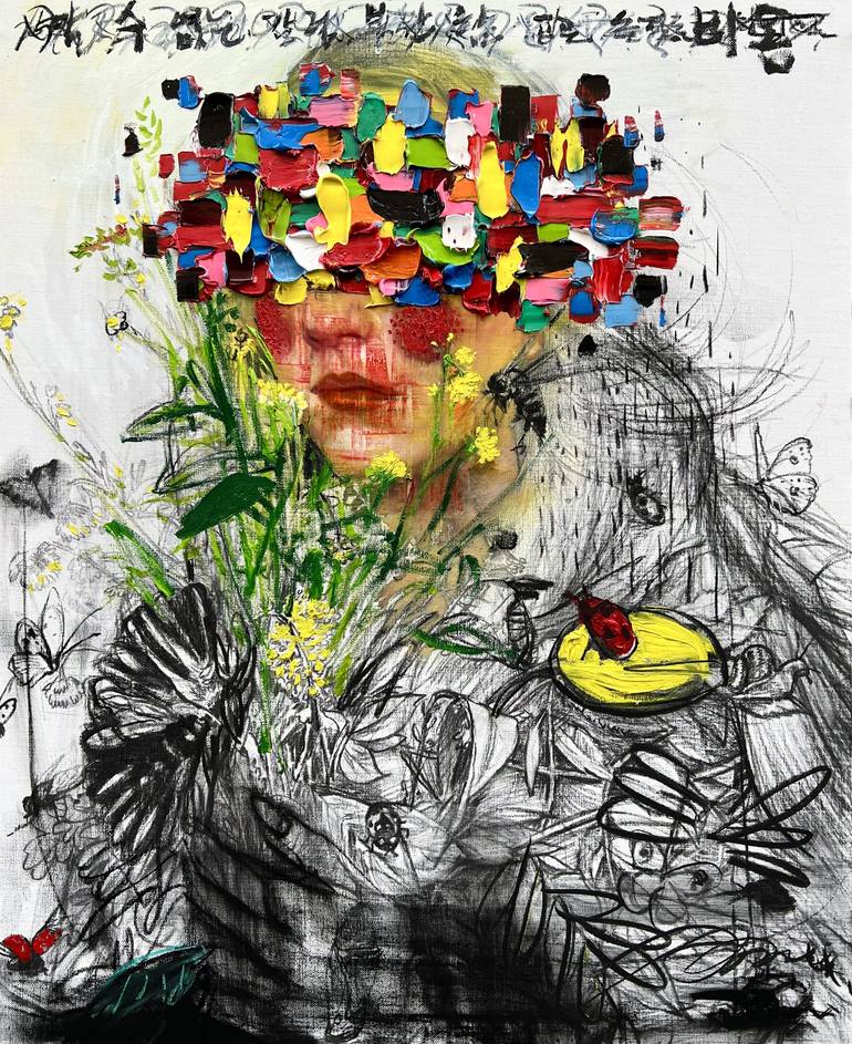 Original Abstract Expressionism Body Paintings by Gyobeom An