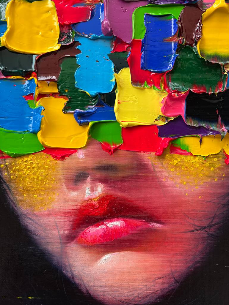 Original Abstract Expressionism Body Painting by Gyobeom An