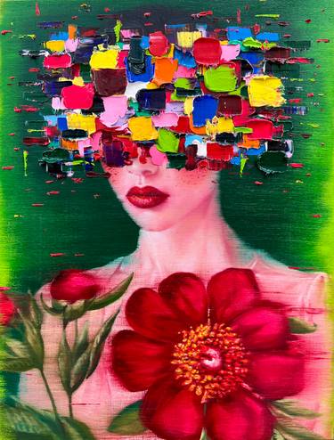 Original Abstract Expressionism Body Painting by Gyobeom An