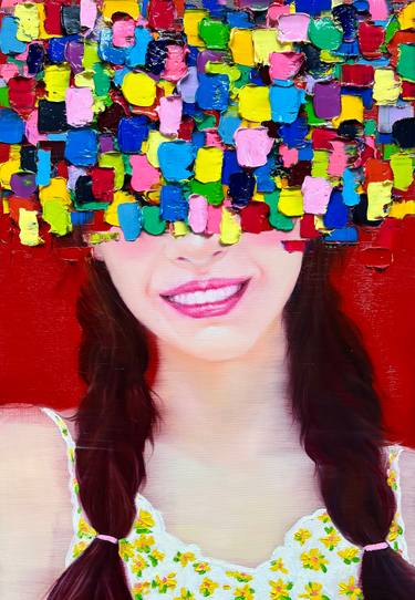 Original Abstract Expressionism Body Painting by Gyobeom An