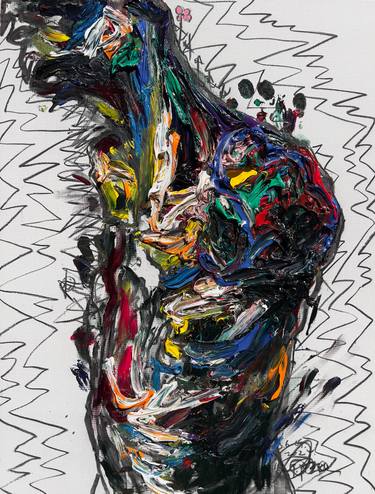 Original Abstract Expressionism Body Painting by Gyobeom An