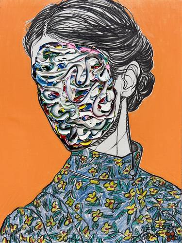 Original Abstract Expressionism Body Paintings by Gyobeom An
