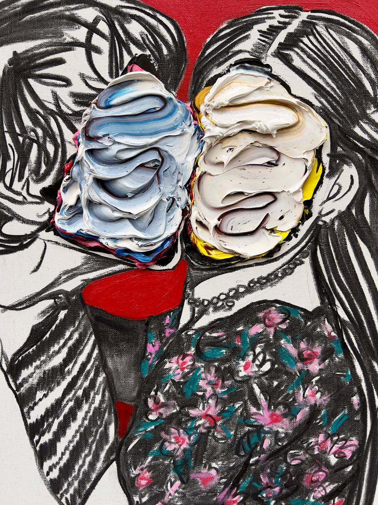 Original Abstract Expressionism Body Painting by Gyobeom An