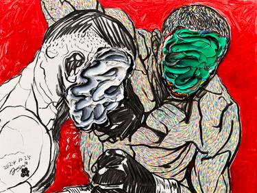 Original Abstract Expressionism Body Painting by Gyobeom An