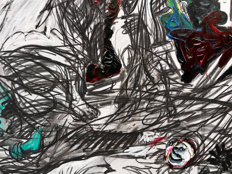 Original Abstract Expressionism Body Painting by Gyobeom An