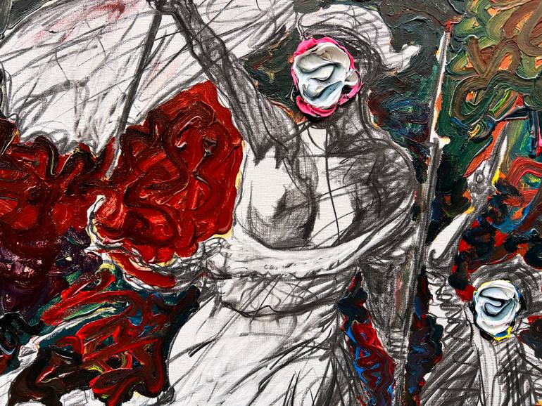 Original Abstract Expressionism Body Painting by Gyobeom An