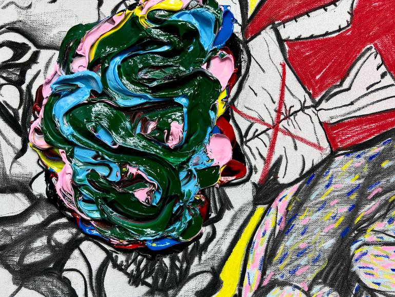 Original Abstract Expressionism Body Painting by Gyobeom An