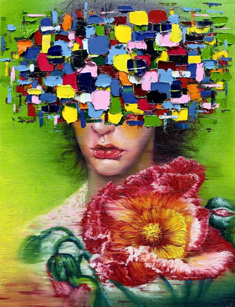 Original Abstract Expressionism Body Paintings by Gyobeom An
