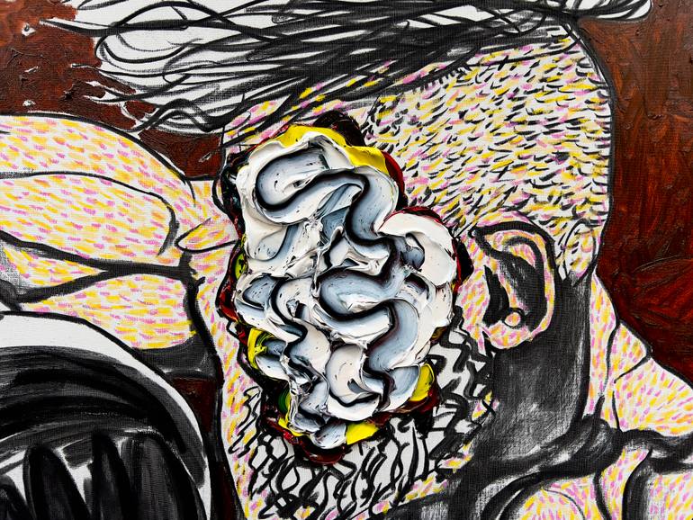 Original Abstract Expressionism Body Painting by Gyobeom An