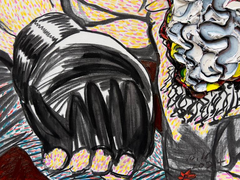 Original Abstract Expressionism Body Painting by Gyobeom An