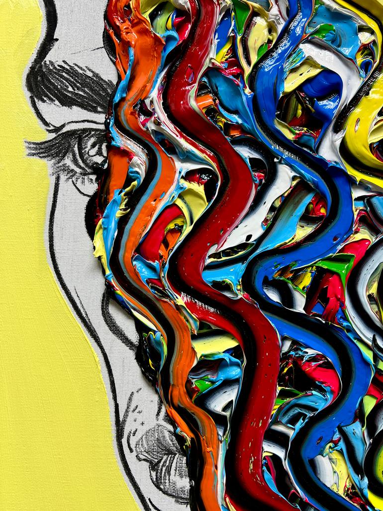 Original Abstract Expressionism Body Painting by Gyobeom An