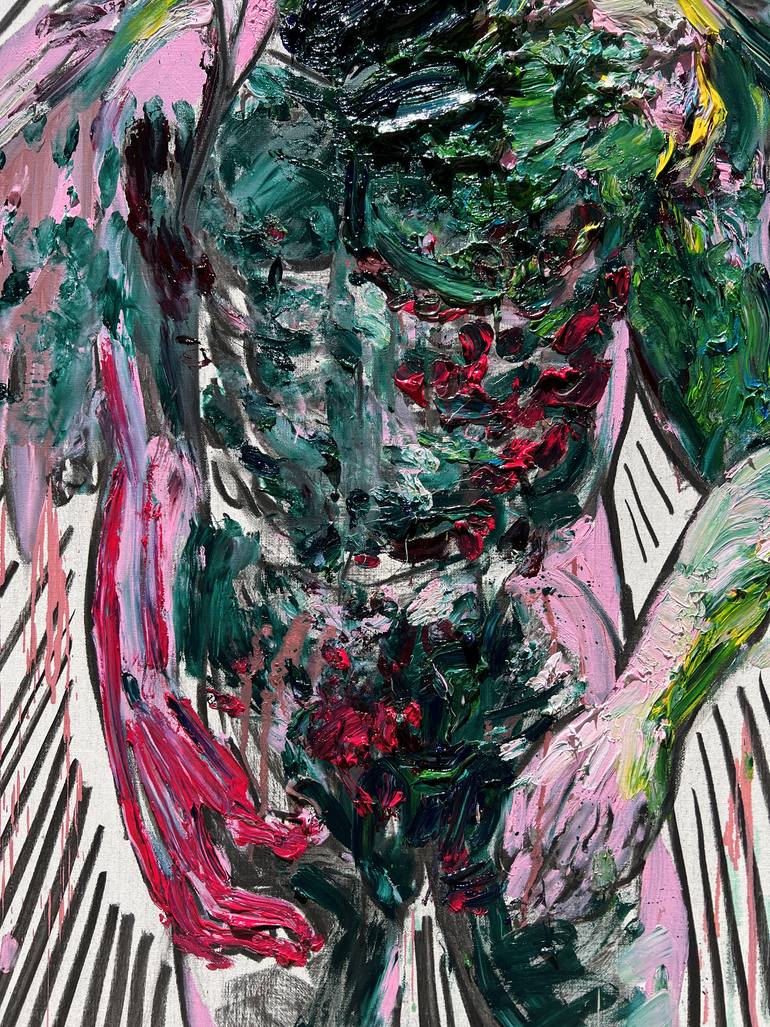 Original Abstract Expressionism Body Painting by Gyobeom An