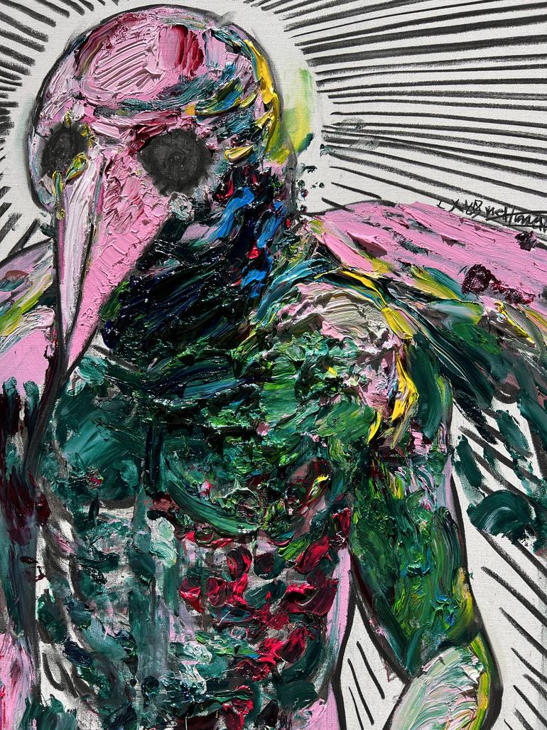 Original Abstract Expressionism Body Painting by Gyobeom An