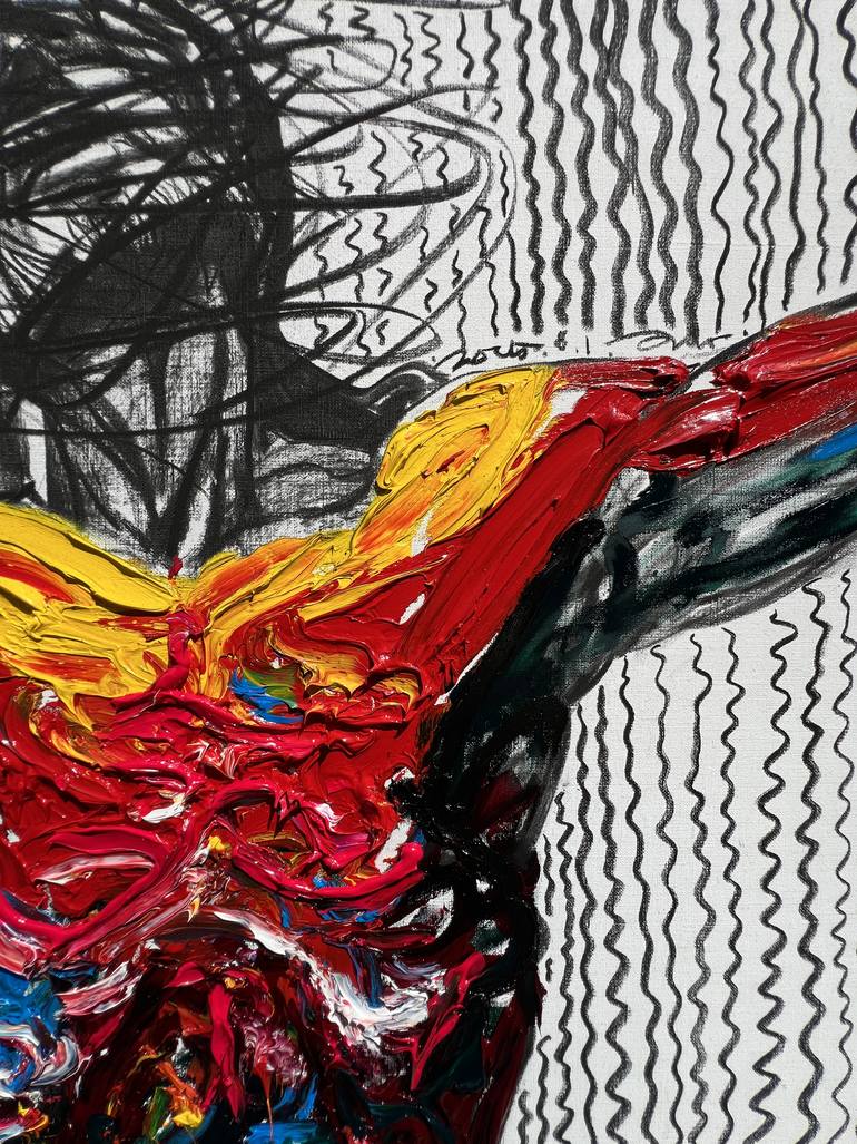 Original Abstract Expressionism Body Painting by Gyobeom An