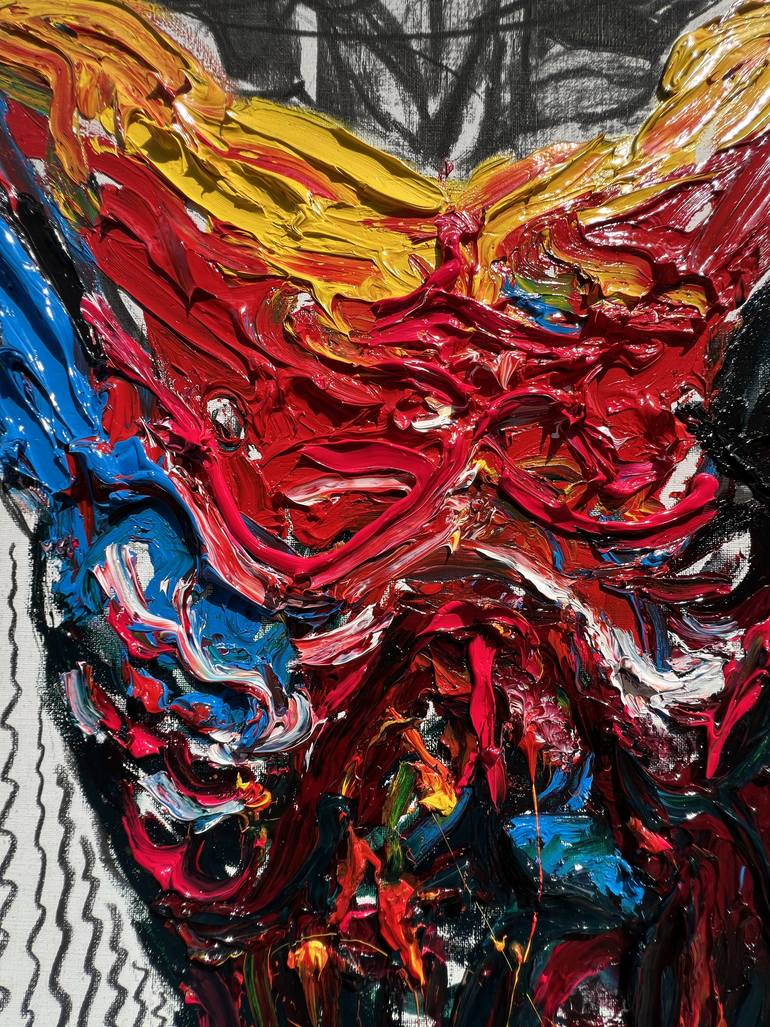 Original Abstract Expressionism Body Painting by Gyobeom An