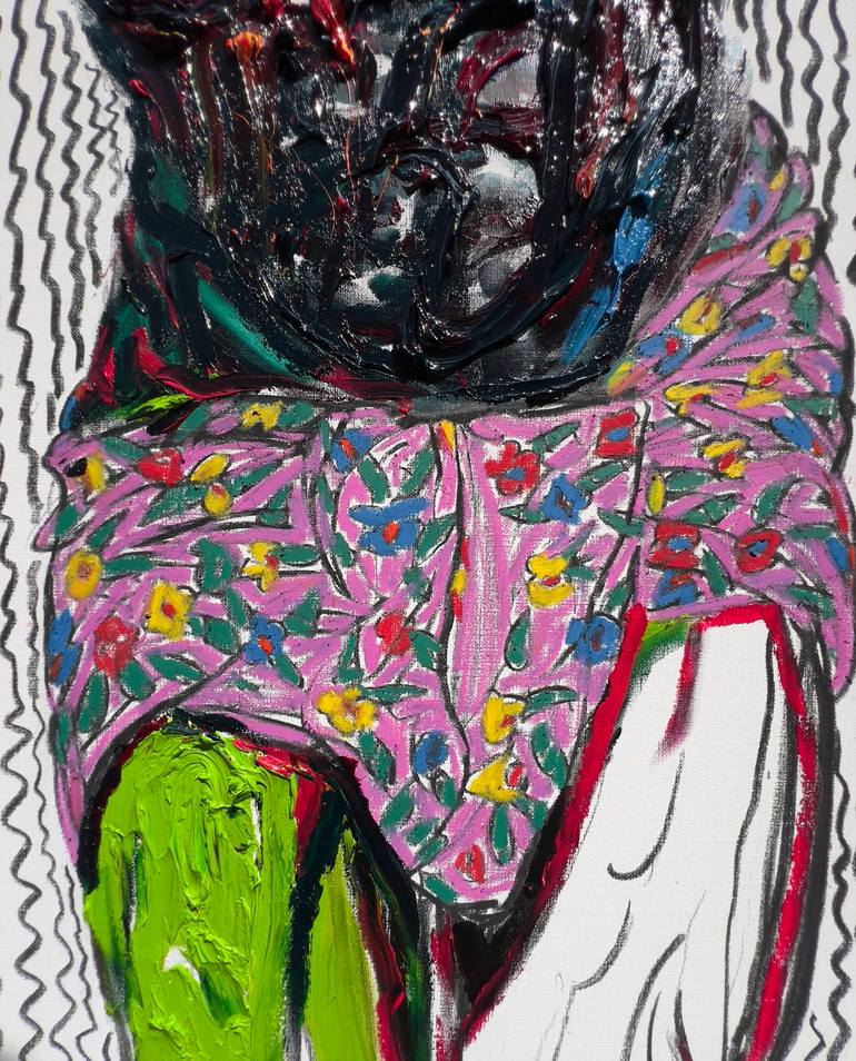 Original Abstract Expressionism Body Painting by Gyobeom An