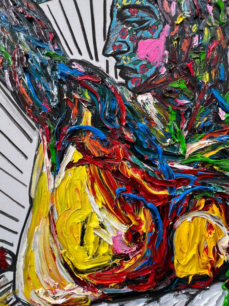 Original Abstract Expressionism Body Painting by Gyobeom An