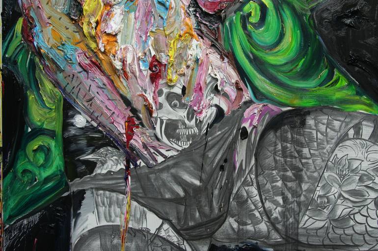 Original Abstract Expressionism Body Painting by Gyobeom An