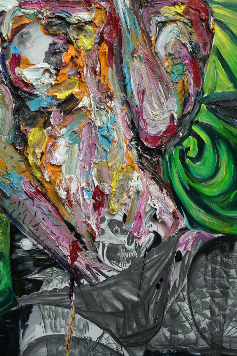 Original Abstract Expressionism Body Painting by Gyobeom An