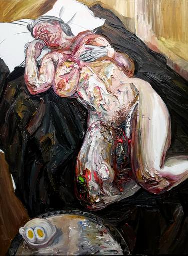 Original Abstract Expressionism Nude Paintings by GyoBeom An