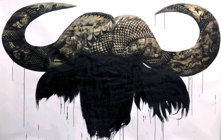 Original Abstract Expressionism Animal Paintings by Gyobeom An