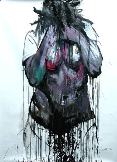 Original Abstract Expressionism Body Paintings by GyoBeom An