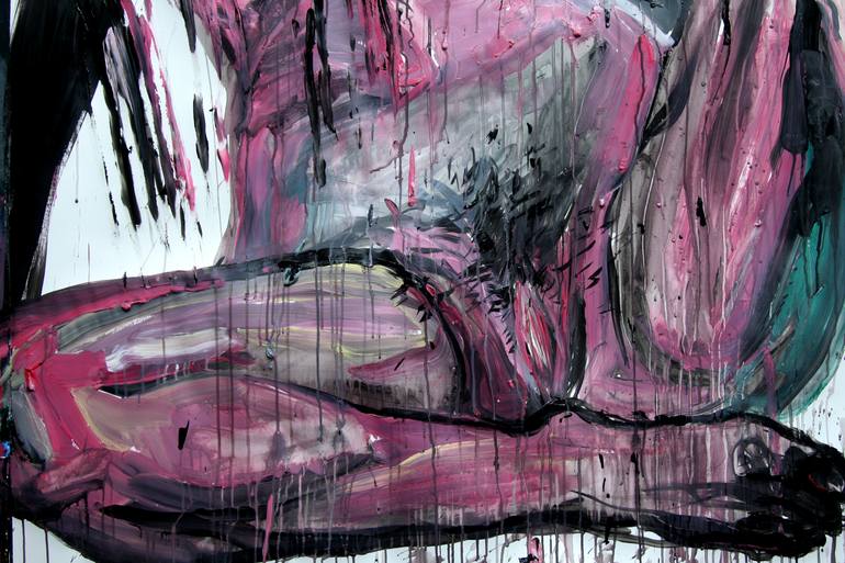 Original Abstract Expressionism Body Painting by Gyobeom An