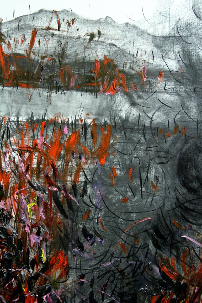 Original Abstract Expressionism Landscape Painting by GyoBeom An