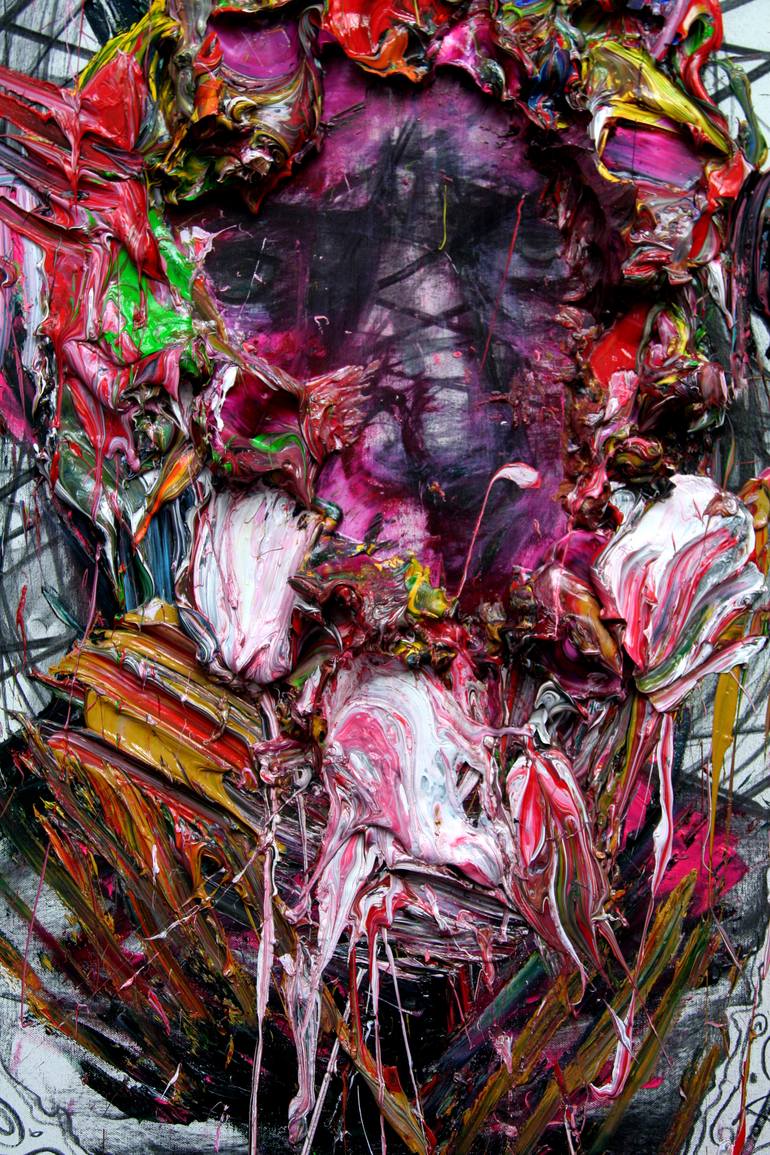 Original Abstract Expressionism Body Painting by GyoBeom An