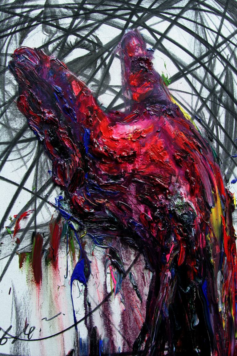 Original Abstract Expressionism Body Painting by Gyobeom An