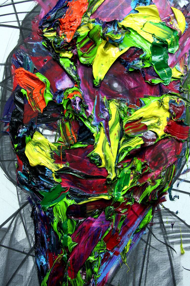 Original Abstract Expressionism Body Painting by Gyobeom An