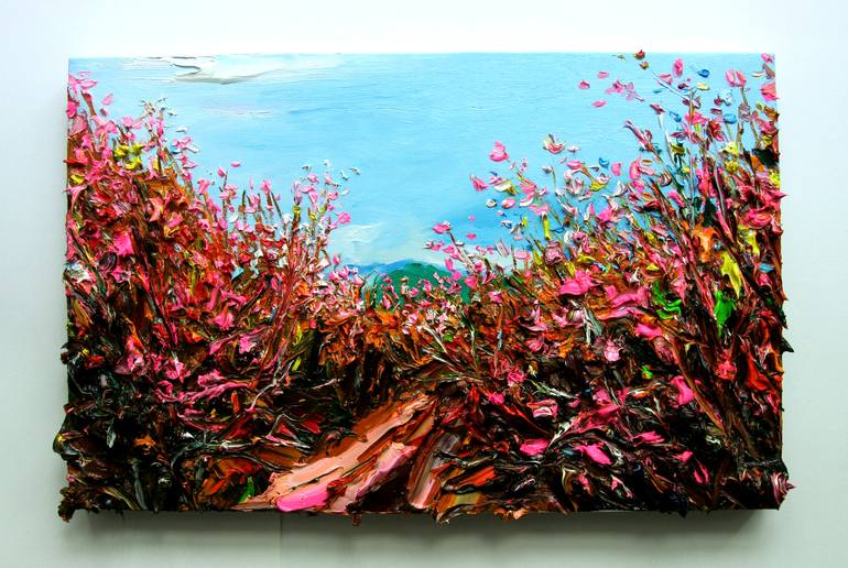 Original Landscape Painting by Gyobeom An | Abstract Expressionism Art on Canvas | image-The flower way