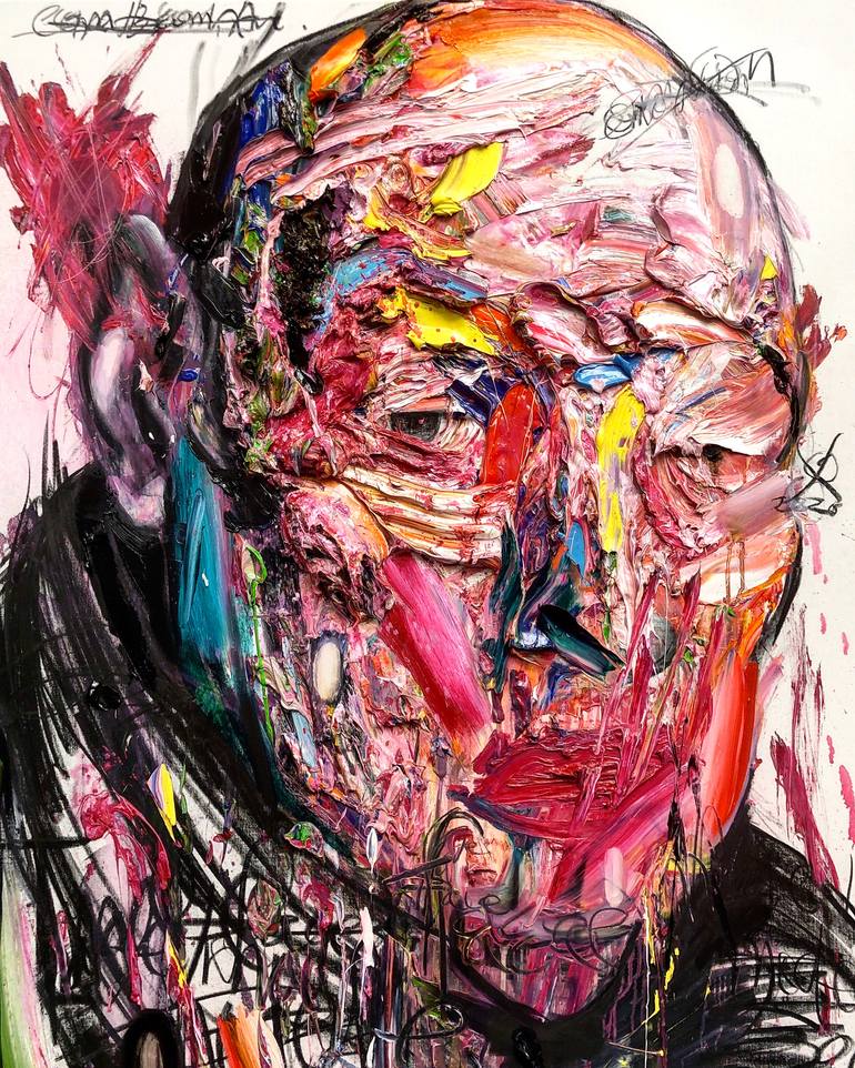 Original Abstract Expressionism Body Paintings by Gyobeom An