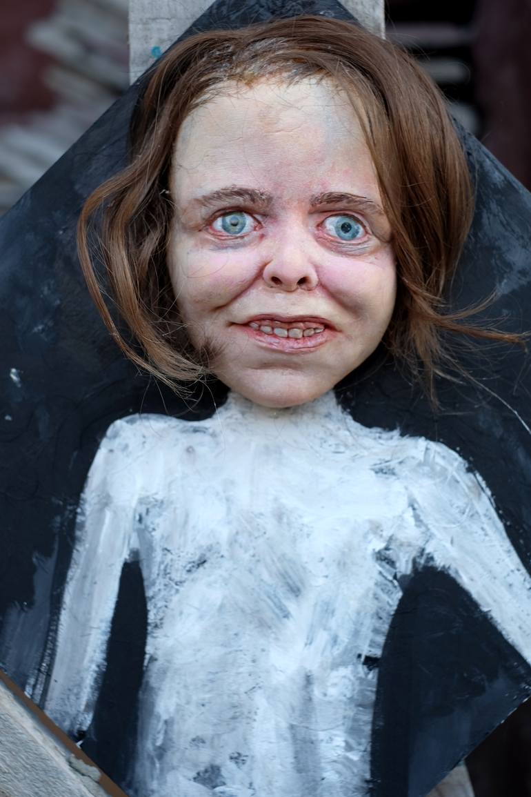 Original Figurative Children Sculpture by Polina Verbytska