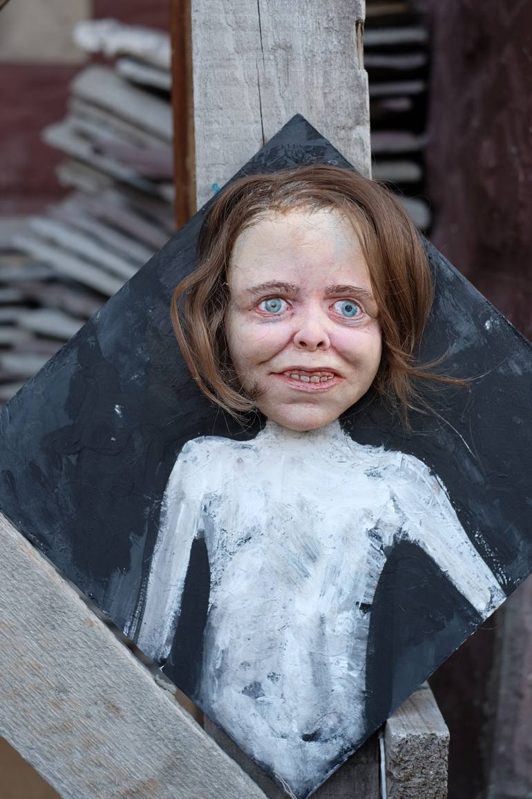 Original Figurative Children Sculpture by Polina Verbytska