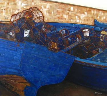 Original Boat Paintings by Valentina Abadia Henao