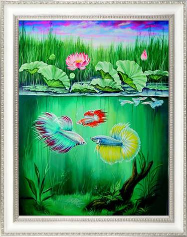 Original Realism Fish Paintings by PONCHAI JIMPHIBUL