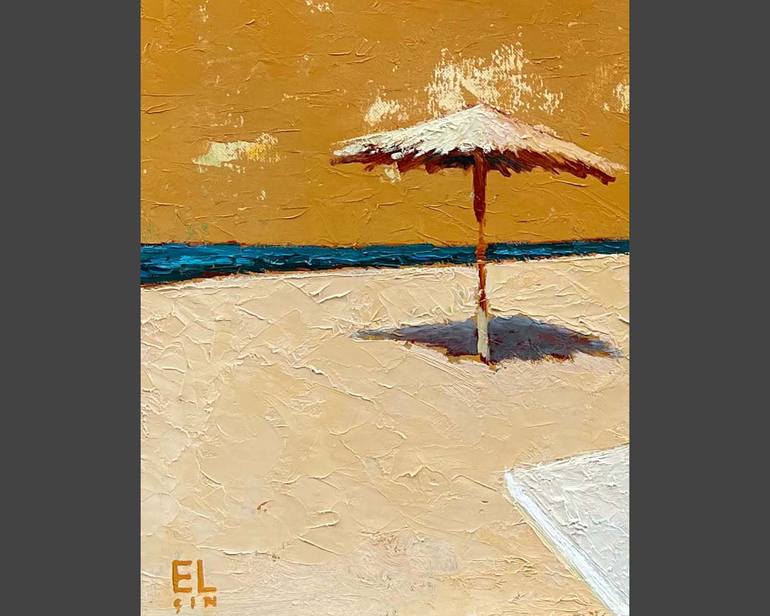 Original Impressionism Beach Painting by Elchin Bunyatov