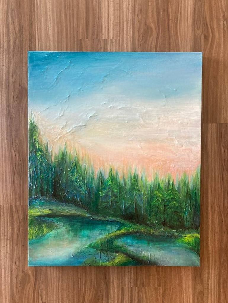 Original Abstract Landscape Painting by Julia DiSano