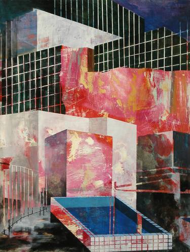 Original Abstract Architecture Paintings by Peter Matyasi