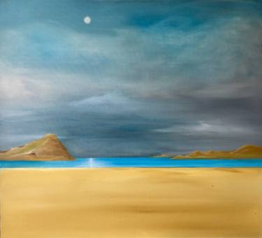 Original Conceptual Beach Paintings by Darius Sanei