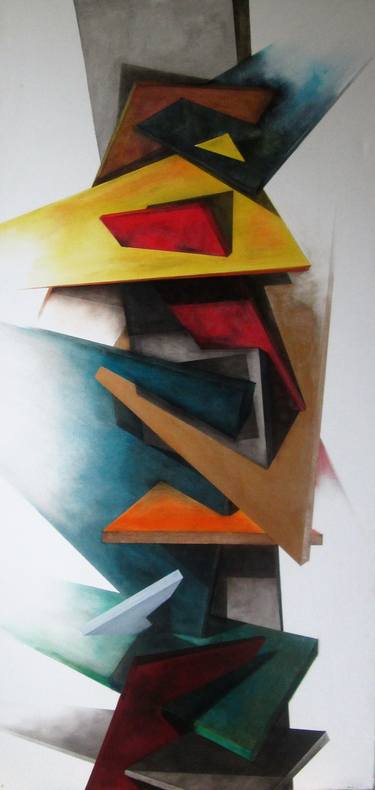 Original Cubism Abstract Paintings by Darius Sanei