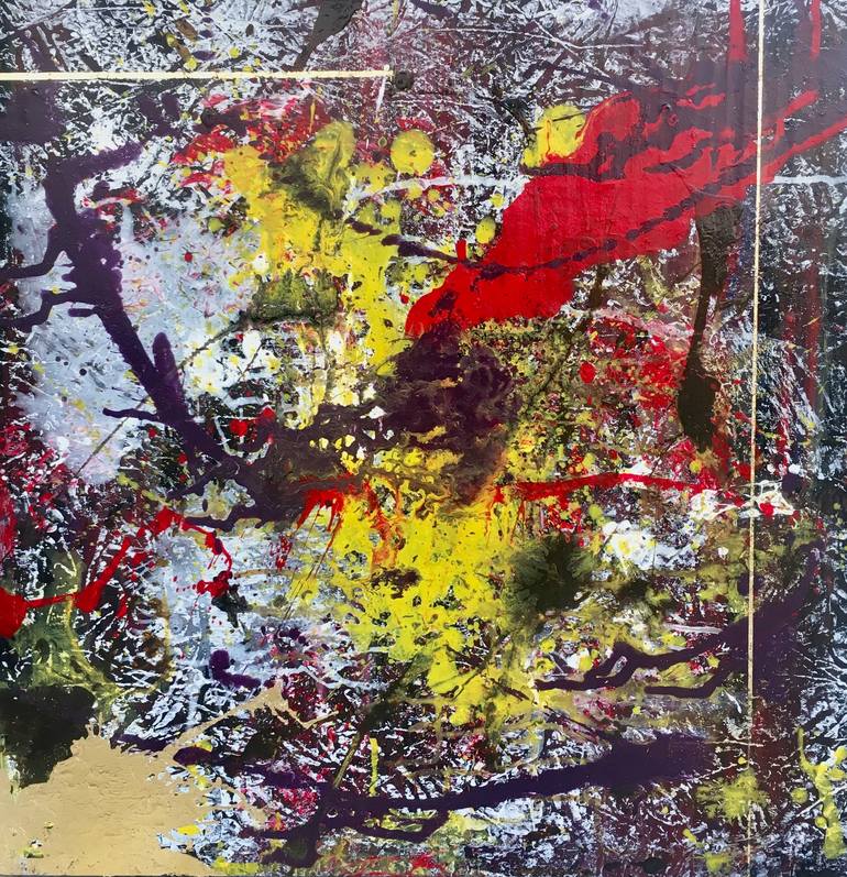 Gold in a Chaotic Circumstances Painting by BERLIN D Saatchi Art