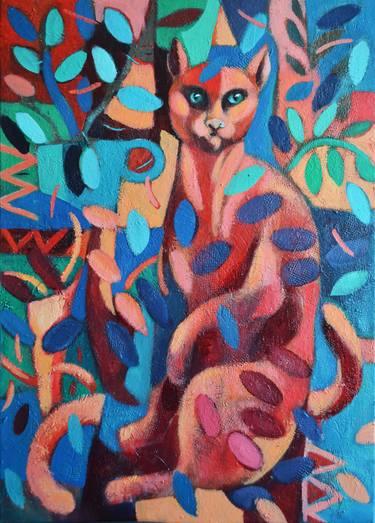 Print of Cats Paintings by Natalia Stefanova