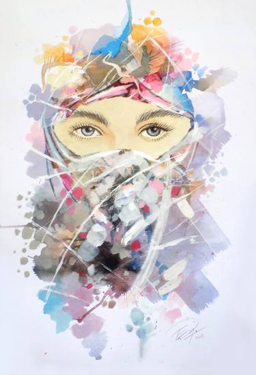 Original Abstract Women Paintings by Edy Santoso