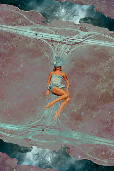 Original Illustration Outer Space Printmaking by Fei Alexeli