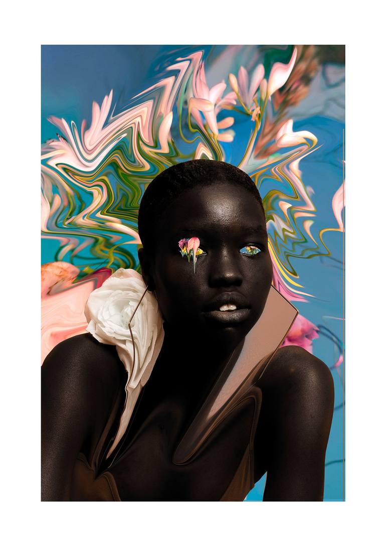 Original Illustration Portrait Mixed Media by Fei Alexeli